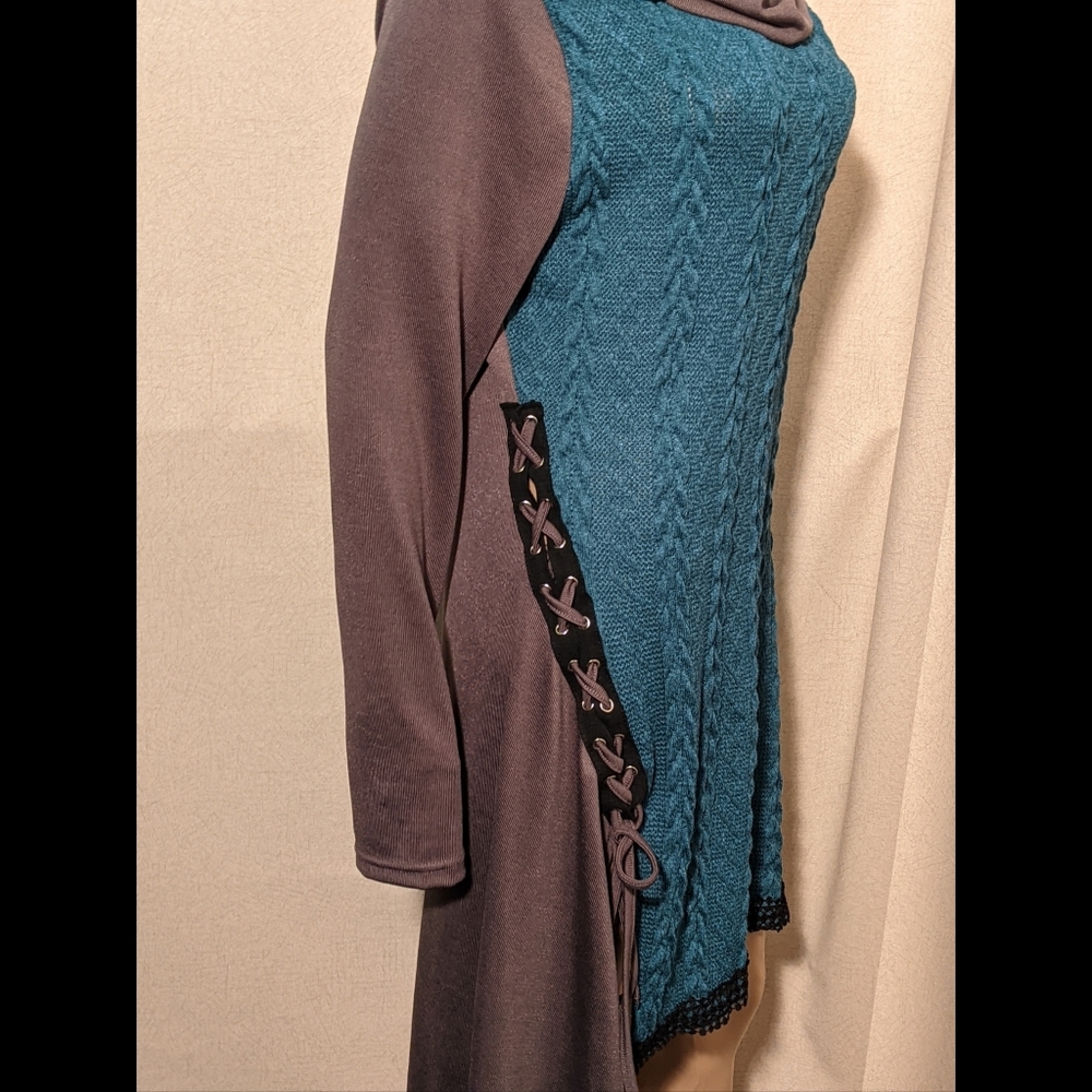 DRESSFO KNIT LACE UP SIDE DRESS - Picture 2 of 7